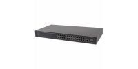 INTELLINET Switch 24x GE Web-Managed SNMP 2xMini Gbic PoE+